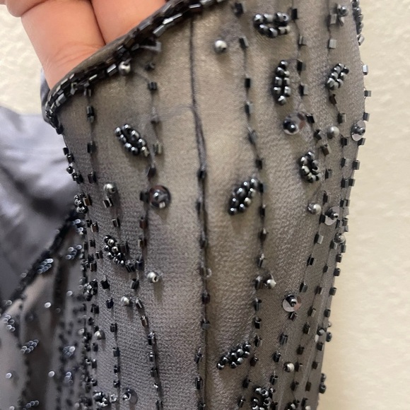 Neiman Marcus Black and Gray Evening Gown - Picture 5 of 6